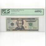 2004 A STAR $ 20 Federal Reserve PCGS 64 PPQ