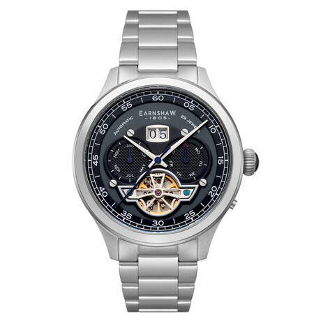 Thomas Earnshaw Baron Grand Date Calendar Open Heart Automatic // ES-8187-11