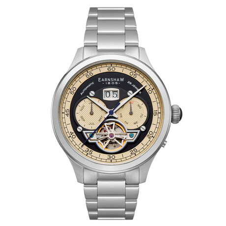 Thomas Earnshaw Baron Grand Date Calendar Open Heart Automatic // ES-8187-22