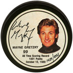 Wayne Gretzky // LA Kings // Signed All Time Scoring Record // Ltd. Ed. Puck