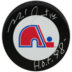 Michel Goulet // Quebec Nordiques // Signed Large Hockey Puck