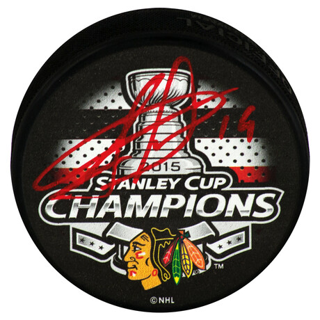 Jonathan Toews // Chicago Blackhawks // Signed 2015 Stanley Cup Champs Puck