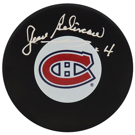 Jean Beliveau // Montreal Canadiens // Signed Hockey Puck