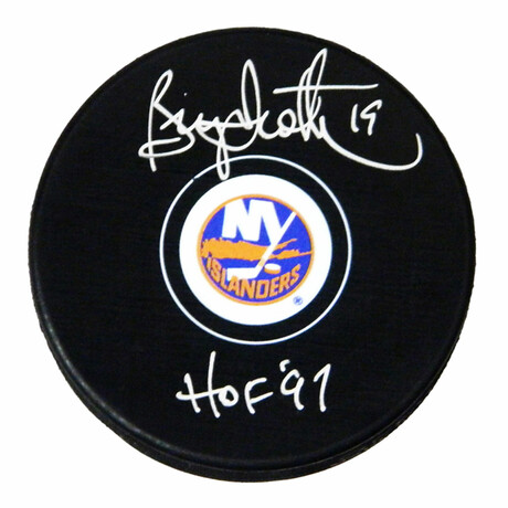 Bryan Trottier // New York Islanders // Signed Hockey Puck
