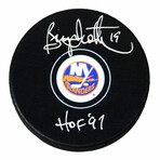 Bryan Trottier // New York Islanders // Signed Hockey Puck