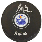 Grant Fuhr // Edmonton Oilers // Signed Hockey Puck