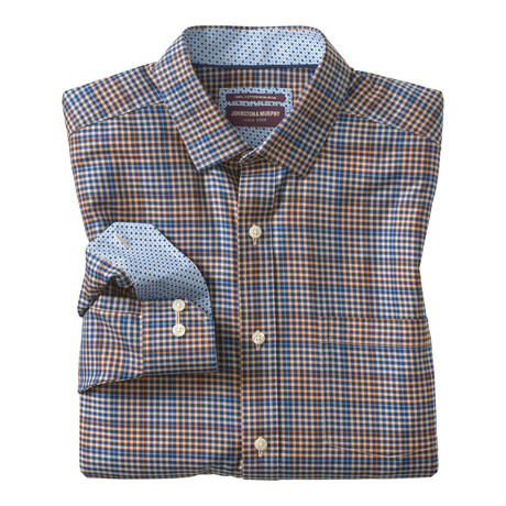 Multi Glen Plaid Non-Iron Button-Up Shirt // Tan (S)