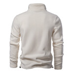 Fleece Quarter-Zip Pullover // White (XL)