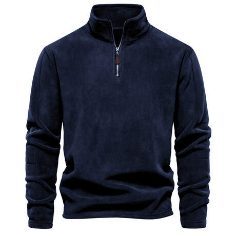 Fleece Quarter-Zip Pullover // Navy (XS)