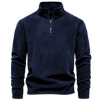 Fleece Quarter-Zip Pullover // Navy (M)
