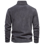 Fleece Quarter-Zip Pullover // Dark Gray (XL)