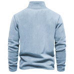 Fleece Quarter-Zip Pullover // Light Blue (XL)