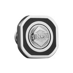 Visconti Stainless Steel + Enamel Squaring the Circle Pin // Black + Silver