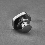 Visconti Stainless Steel + Enamel Divina Proporzione Pin // Black + Silver