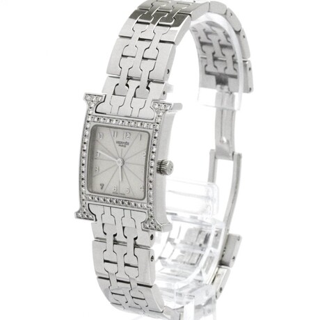Hermes Ladies H Diamond Quartz // HH1230-HER // Pre-Owned