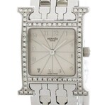 Hermes Ladies H Diamond Quartz // HH1230-HER // Pre-Owned