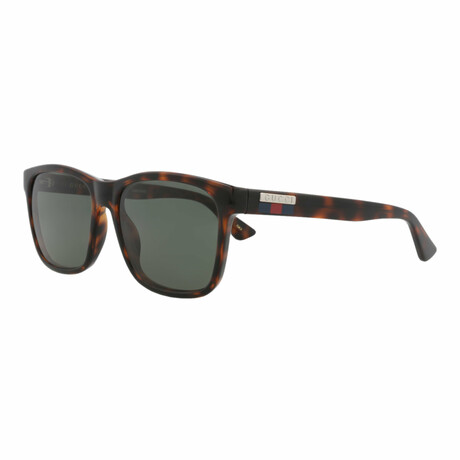 Gucci // Unisex // Core Square Sunglasses // Havana + Green