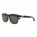 Gucci // Unisex // Core Square Sunglasses // Havana + Green