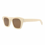 Saint Laurent // Unisex // Novelty Sunglasses // Ivory + Brown