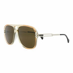 Gucci // Unisex // Novelty Sunglasses // Orange Silver + Brown