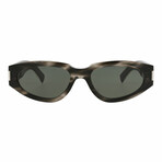 Saint Laurent // Unisex // Novelty Sunglasses // Havana Crystal + Gray