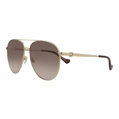 Gucci // Unisex // Novelty Sunglasses // Gold + Brown Gradient