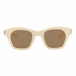 Saint Laurent // Unisex // Novelty Sunglasses // Ivory + Brown