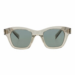 Saint Laurent // Unisex // Novelty Sunglasses // Beige + Green