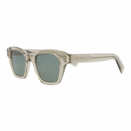 Saint Laurent // Unisex // Novelty Sunglasses // Beige + Green