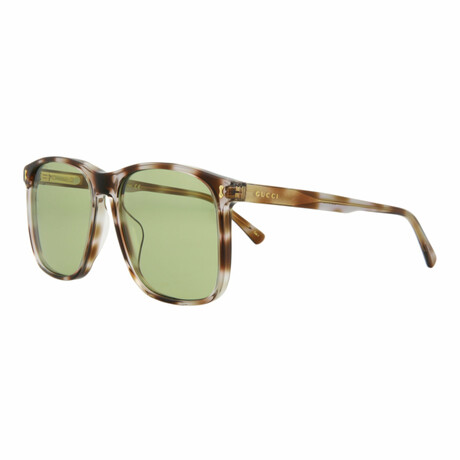 Gucci // Unisex // Core Sunglasses // Havana + Light Green
