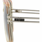 Gucci // Unisex // Novelty Sunglasses // Orange Silver + Brown