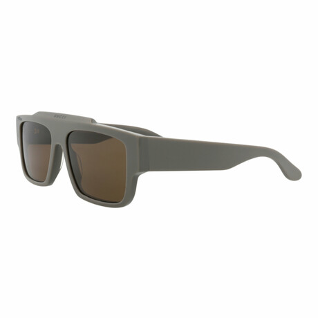 Gucci // Unisex // Fashion Sunglasses // Dark Gray + Brown