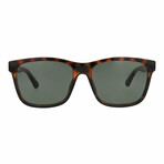 Gucci // Unisex // Core Square Sunglasses // Havana + Green