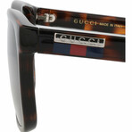 Gucci // Unisex // Core Square Sunglasses // Havana + Green