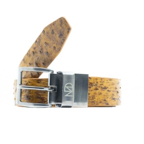 Domenico Ostrich Leather Belt // Antique Paja (36)