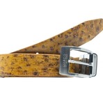 Domenico Ostrich Leather Belt // Antique Paja (44)