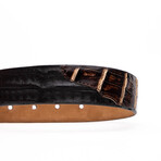 Caribe Caiman Back & Caiman Belly Leather // Brown Pantano (48)
