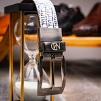 Caribe Caiman Back & Caiman Belly Leather // Black Newspaper (44)