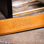 Caribe Caiman Back & Caiman Belly Leather // Black Newspaper (44)