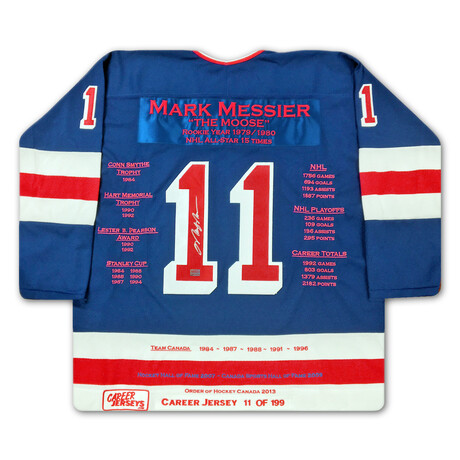 Mark Messier // New York Rangers // Career Jersey // #11 of 199 - Signed