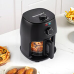 2.3QT Glass Air Fryer w/Ceralast Ceramic Air Fry Rack