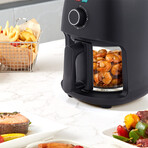 2.3QT Glass Air Fryer w/Ceralast Ceramic Air Fry Rack