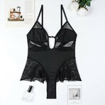 Heartstriong Peplum Teddy // Black (S)