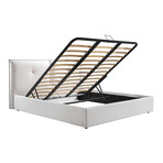 Aria King Storage Bed // White