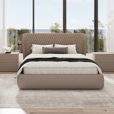 Agoura King Storage Bed (Taupe)