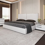 Aria King Storage Bed // White