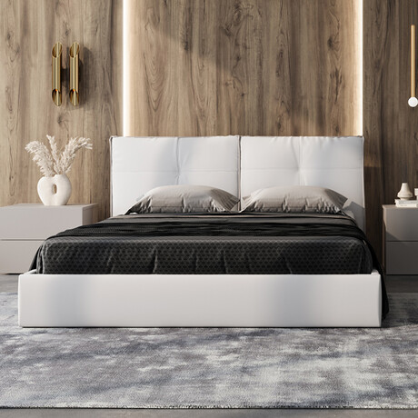 Aria Queen Storage Bed // White