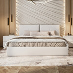 Aria King Storage Bed // White