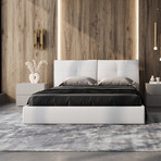 Aria King Storage Bed // White
