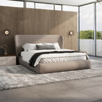 Agoura King Storage Bed (Taupe)